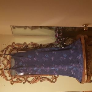 Plum spaghetti strap floral dress